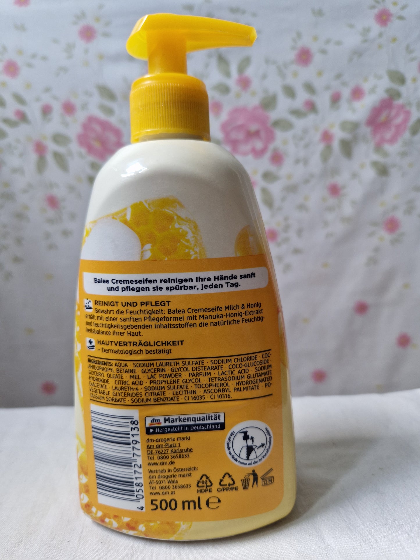 BALEA GEL DOUCHE A BASE DE MIEL ET LAIT 500ML