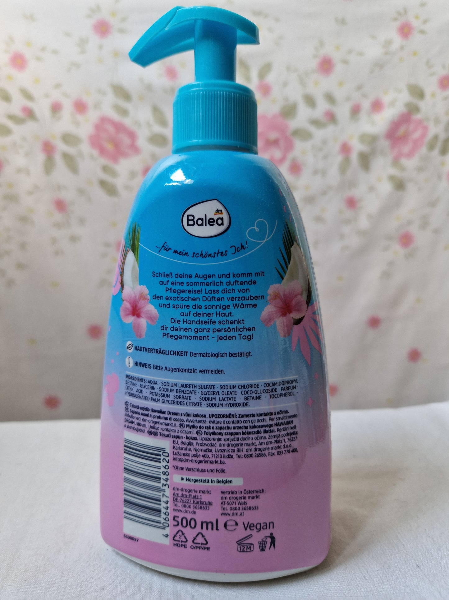 BALEA SAVON HYDRATANT MAINS A BASE DE COCO 500ml