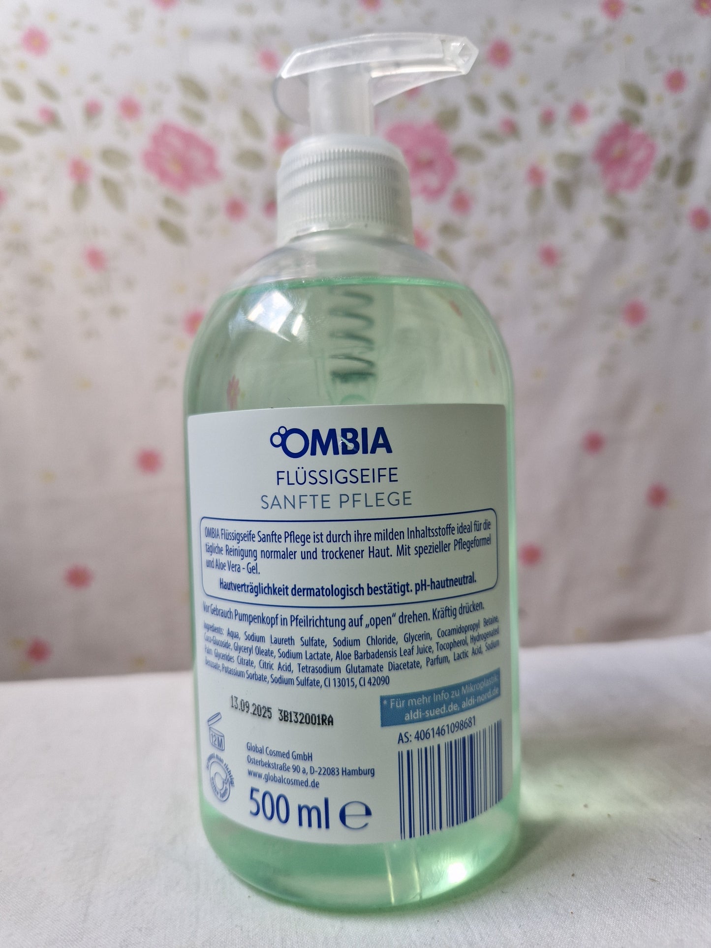 OMBIA gel douche a base d'aloe vera ph neutre 500ml