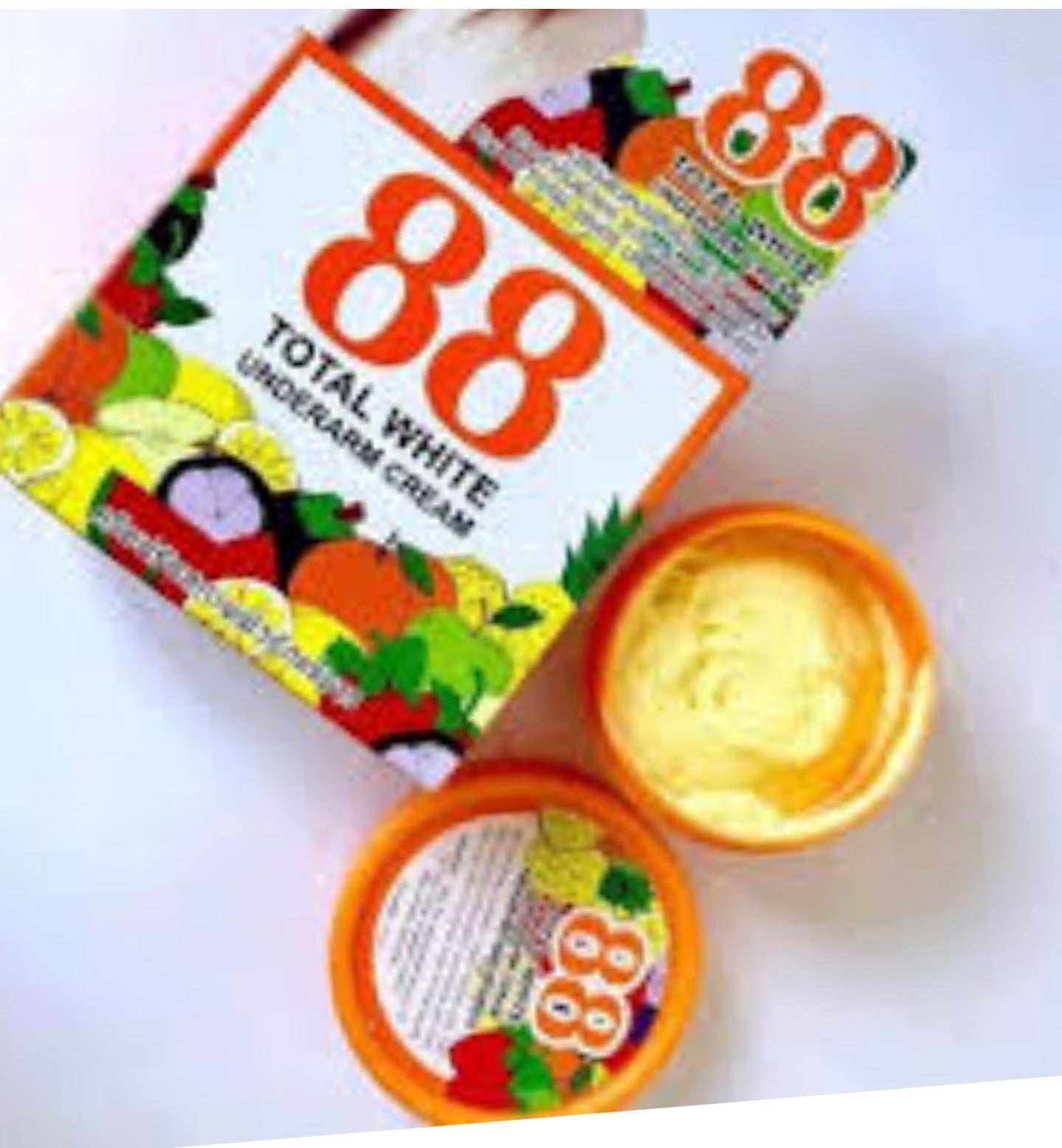 88 TOTAL WHITE UNDERARM CRÈME ECLAIRCISSANTE AISSELLES FINIS les odeurs, GENOUX, QUITONS THAÏLANDE 35g