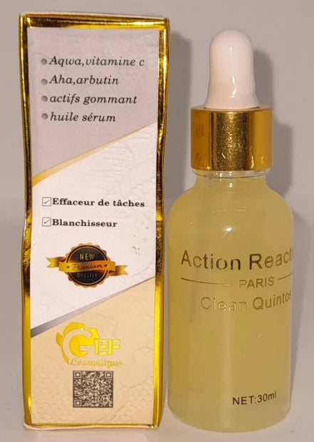 Huile Sérum blancheur gommant effaceur des tâches clean quintos
