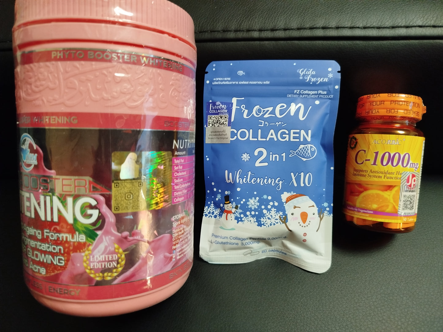 Phyto booster collagène, frozen collagène glutathione, vitamine C ASCORBIC anti oxydant