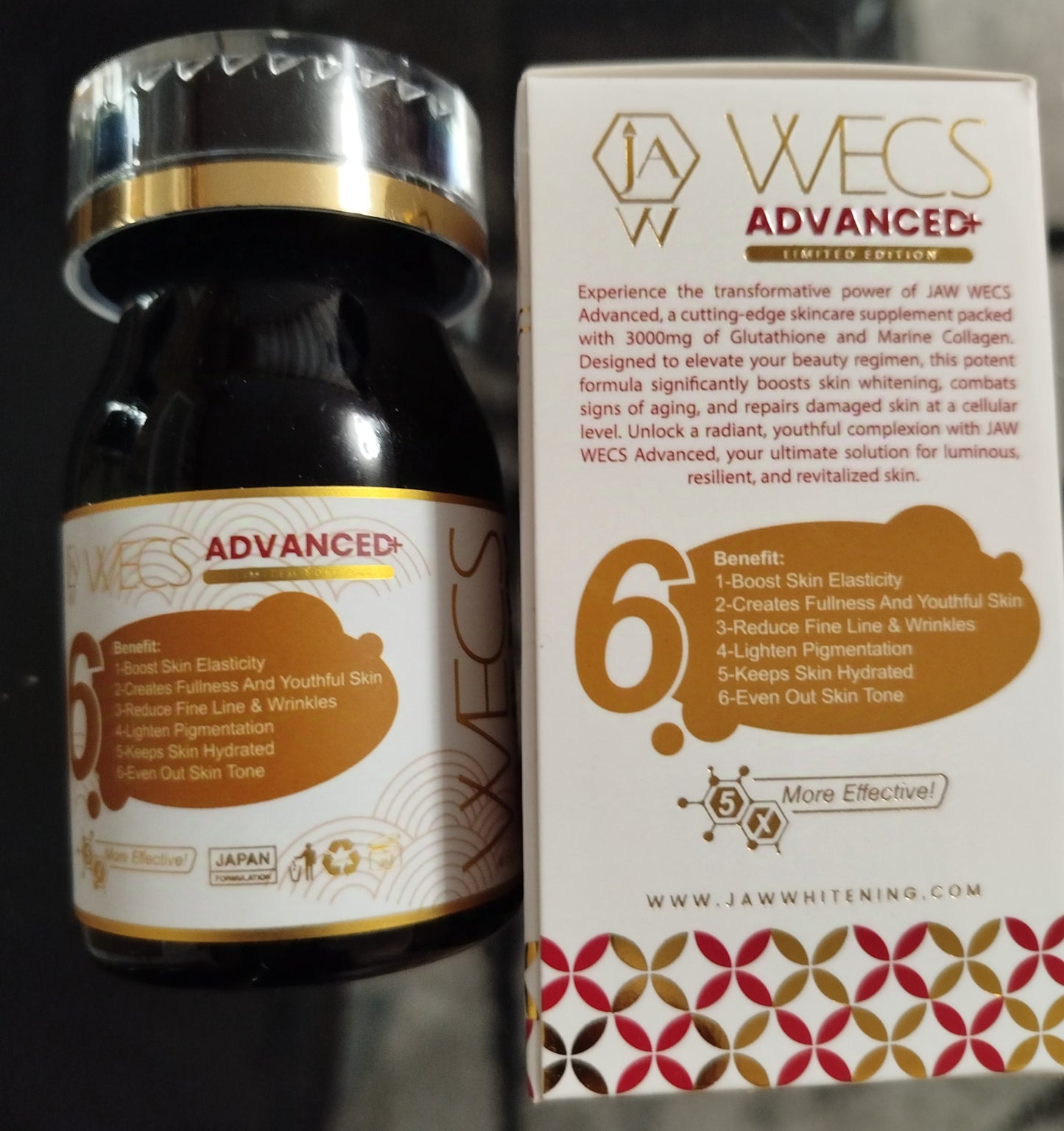 JAW WECS ADVANCED BLANCHISSANT BOOSTER DE TEINT 30 CAPSULES