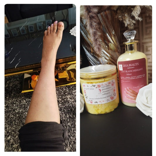 Savon teint métisse, lait blachisssant unifiant et clarifiant à base de glutathione, giga white, collagène...500ml, 500g