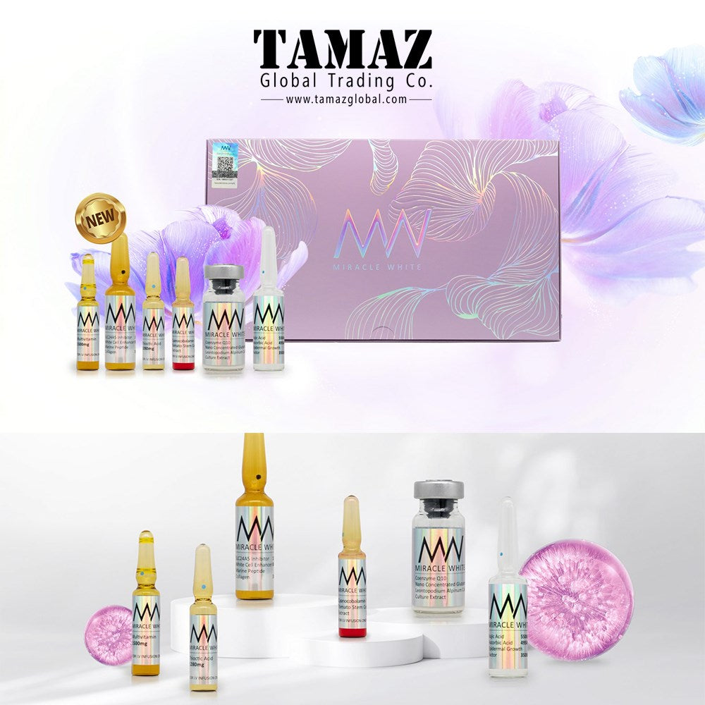 Miracle White injection blanchissant tâches, vergetures, boutons, hyperpigmentation