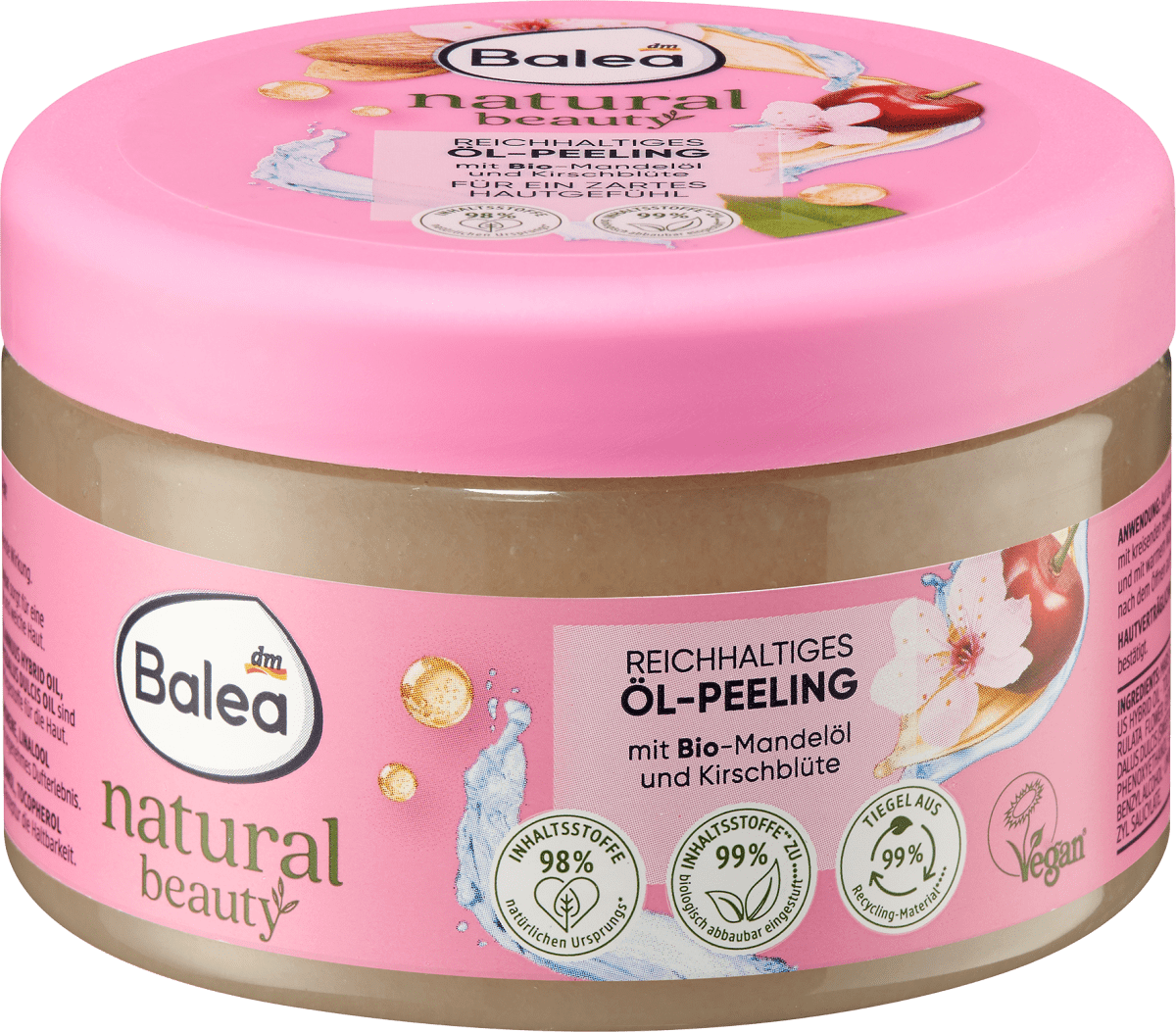 Balea gommage natural beauty ( corps et visage) 300ml peau morte