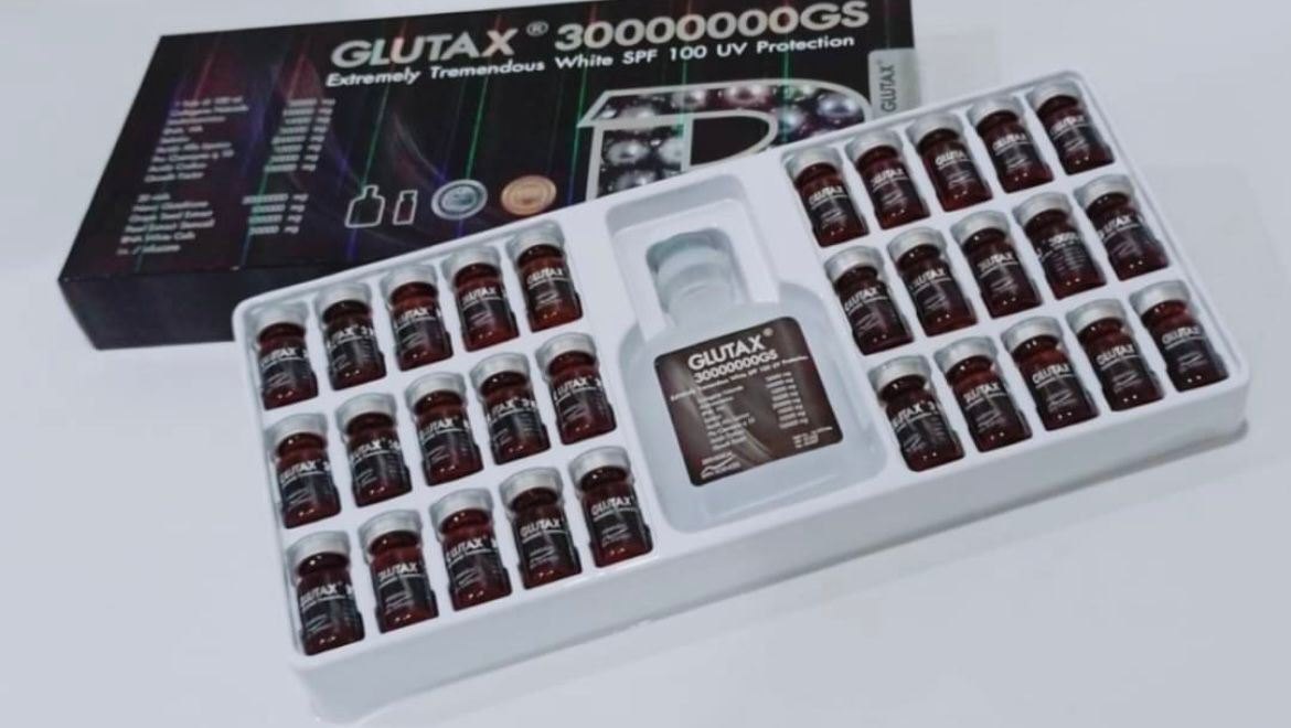 Glutax 30000000gs injection blanchissant traite des tâches vergetures, imperfections de la peau authentique