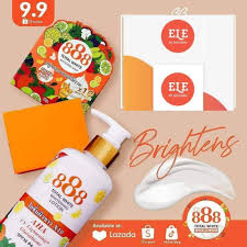 888 total double white lait et savon super éclaircissant alpha arbutin, glutathione, collagène 350ml, 80g