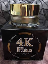 4K PLUS Crème de visage super éclaircissant, glutathione ,niacinamide, collagène , hyaluronic acide Anti tâches
