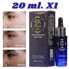 4K plus Sérum super éclaircissant visage Anti tâches imperfections hyaluronic acide, niacinamide, collagène