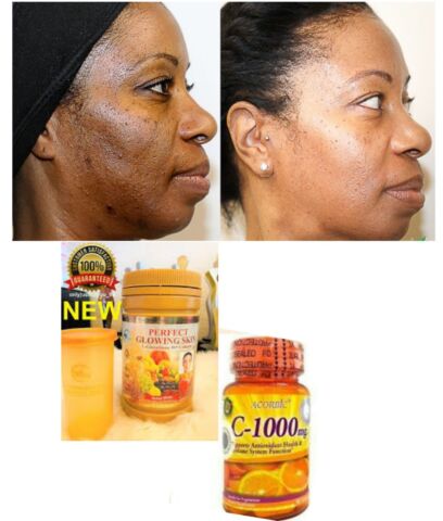 PERFECT GLOWING SKIN L GLUTATHIONE COLLAGÈNE ECLAIRCISSANT, X2 VITAMINE C ASCORBIC