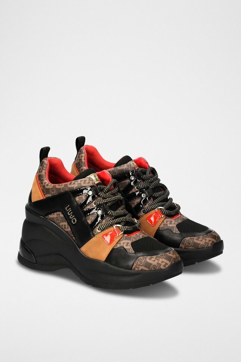 LIU•JO BASKET EN CUIR BEIGE TENDANCE TAILLE 39