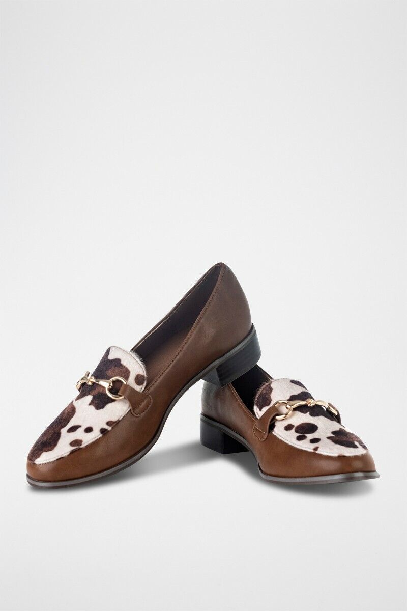 MUSK MOCASSIN MARRON ET ECRU CHIC TAILLE 39