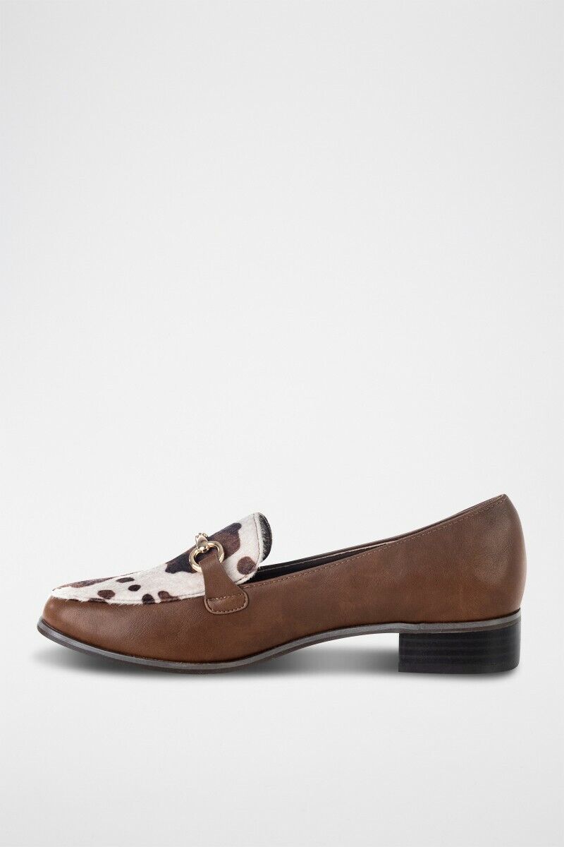 MUSK MOCASSIN MARRON ET ECRU CHIC TAILLE 39