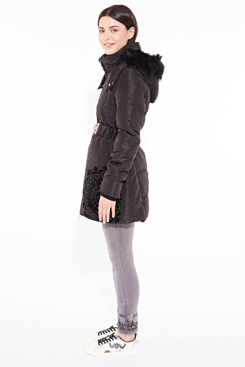 DESIGUAL DOUDOUNE LIGHT LONGUE À CAPUCHE TAILLE 42