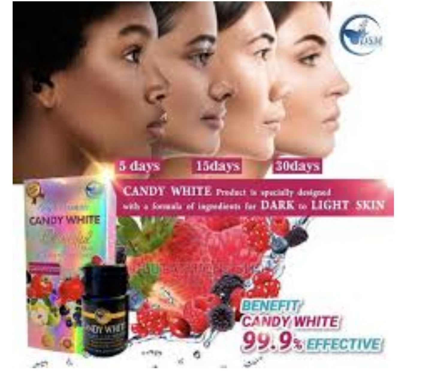 PHYTO CERAMIDES CANDY WHITE COLLAGÈNE WHITENING GLUTATHIONE, VITAMINE C ASCORBIC 1000MG , 30 COMPRIMÉS