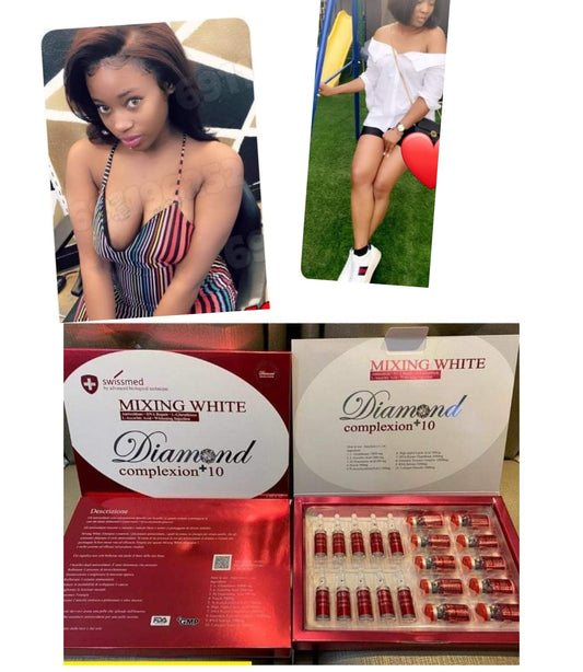 MIXING WHITE DIAMOND COMPLEXION 10INJECTION ECLAIRCISSANT ANTI VERGETURES ET ACNE
