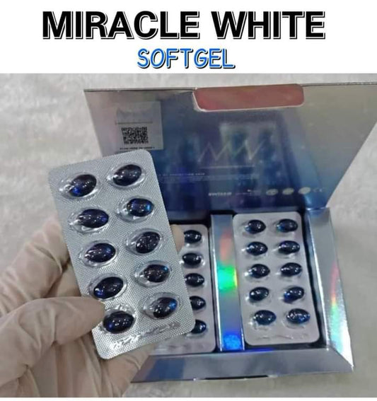 Miracle White gélules blanchissant, glutathione, kojic, Vitamine C...