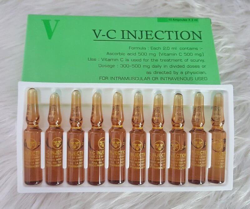 V-C VITAMINE C ASCORBIC 10 AMPOULES ECLAIRCISSANT ANTI TACHES EST VERGETURES