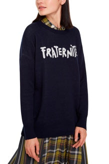 Desiguale pull bleu marine chic taille 44