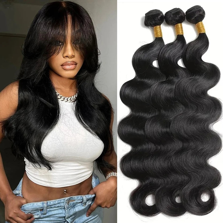 Tissages humains hair cheveux double trames brésiliens lots des 4 bundles 32,32,32,34 pouces