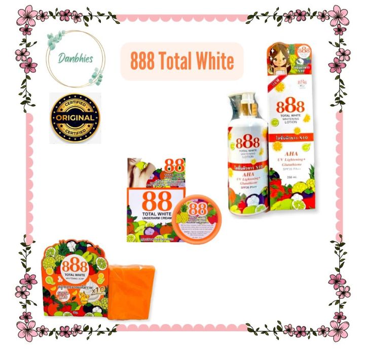 888 total double white lait, savon , crème aisselles sombre trio super Eclaircissant 350ml, 80g, 35g