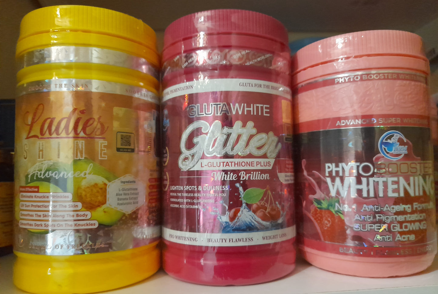 LADIES SHINE, PHYTO BOOSTER, GLUTA WHITE GLITTER