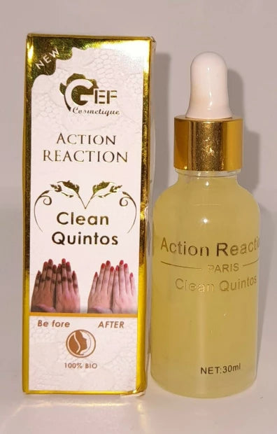 Huile Sérum blancheur gommant effaceur des tâches clean quintos