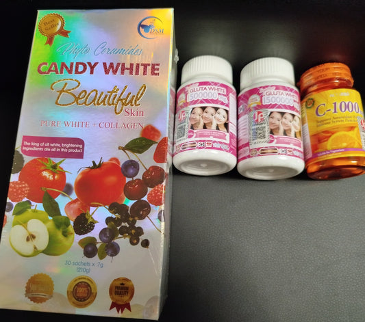 Candy white glutathione, X2 suprême gluta white blanchissant, vitamine C anti oxydant