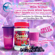 Lot gluta White sparkle glutathione blanchissant ( 3 boîtes) 2 mois et demi