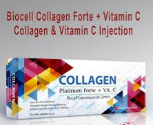 PLATINUM COLLAGEN FORT INJECTIONS + VITAMINE C ASCORBIC 10 AMPOULES authentique