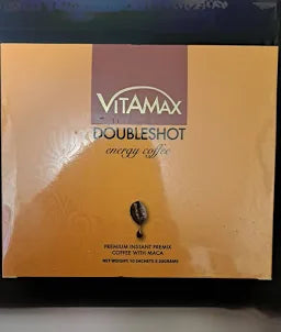 VITAMAX CAFÉ DOCTEUR SECRET AUTHENTIQUE DOUBLE SHOT COFEE ENERGY ENDURANCE HOMMES 10 sachets de 20g