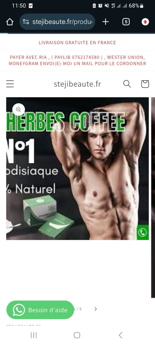 CAFÉ BIO DOCTEUR SECRET 5 BOITES DE 10 SACHETS