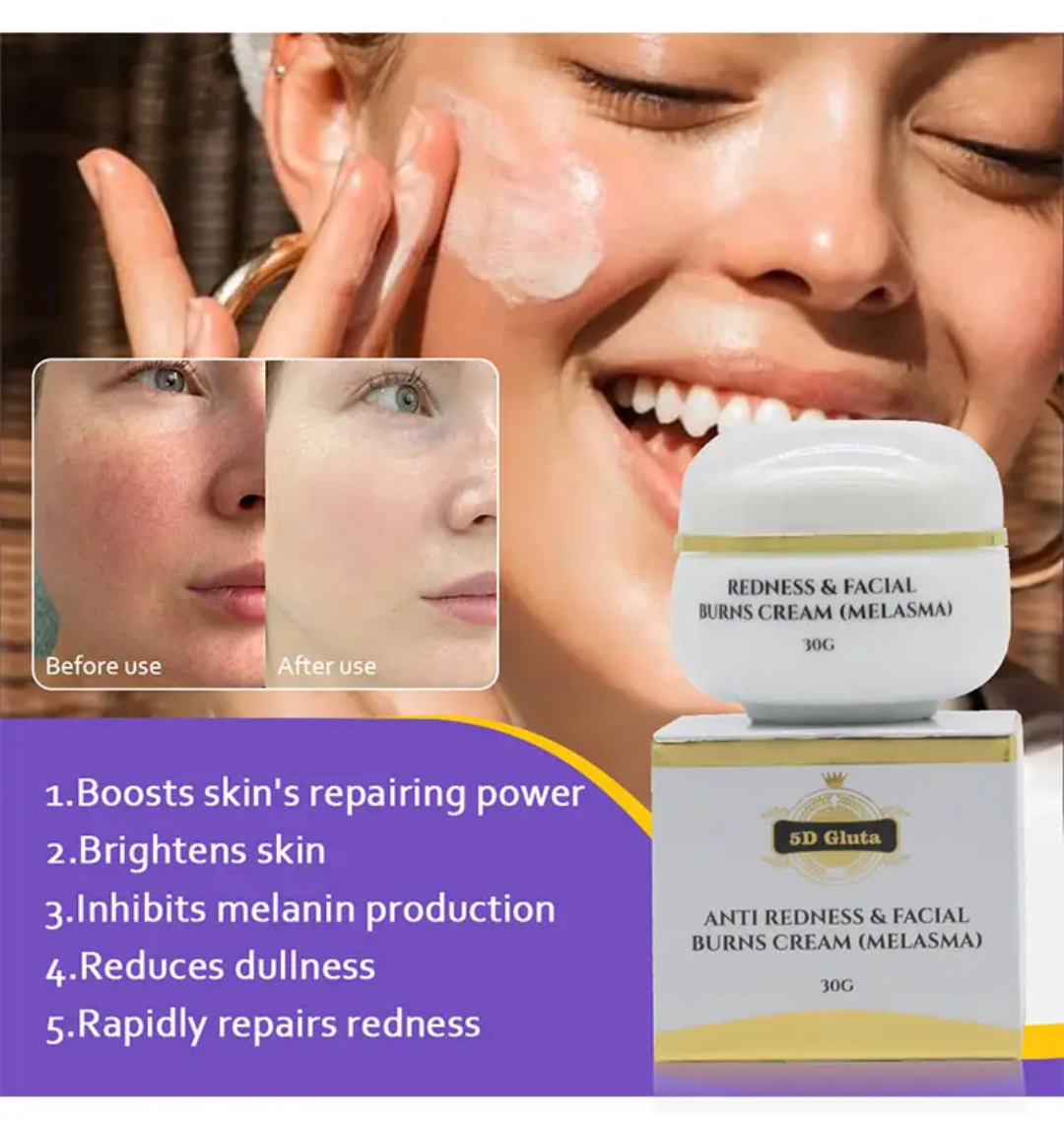 CRÈME ECLAIRCISSANTE VISAGE 5D GLUTA, HYPERPIGMENTATION, TÂCHES  30g