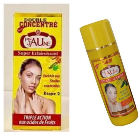 PEAU JAUNE LAIT ET DOUBLE CONCENTRÉ ECLAIRCISSANT 500ML , 60ML