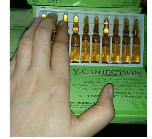 V-C VITAMINE C ASCORBIC 10 AMPOULES ECLAIRCISSANT ANTI TACHES EST VERGETURES