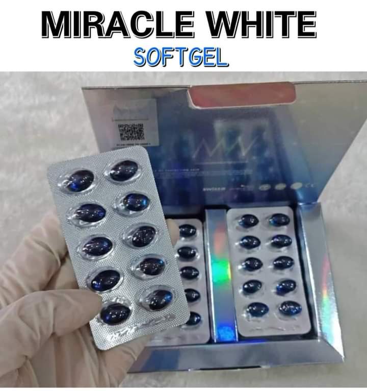 Miracle White gélules blanchissant, glutathione,  kojic, Vitamine C...