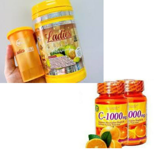 Ladies shine glutathion advanced blanchissant, X2 Vitamine C ascorbic puissant antioxydant soutien