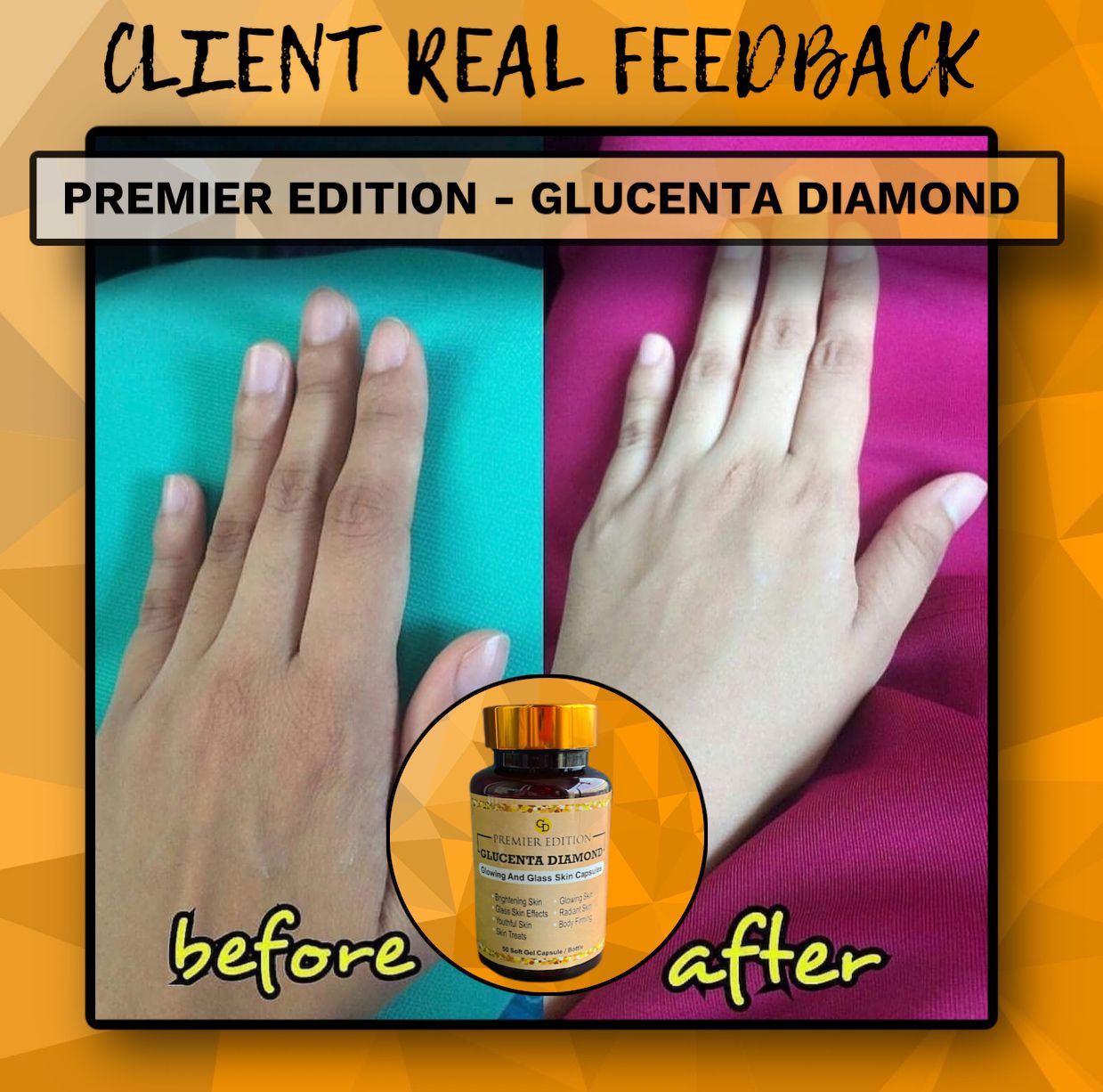 Glucenta Diamond Glutathione 60 gélules Blanchissant Anti imperfections